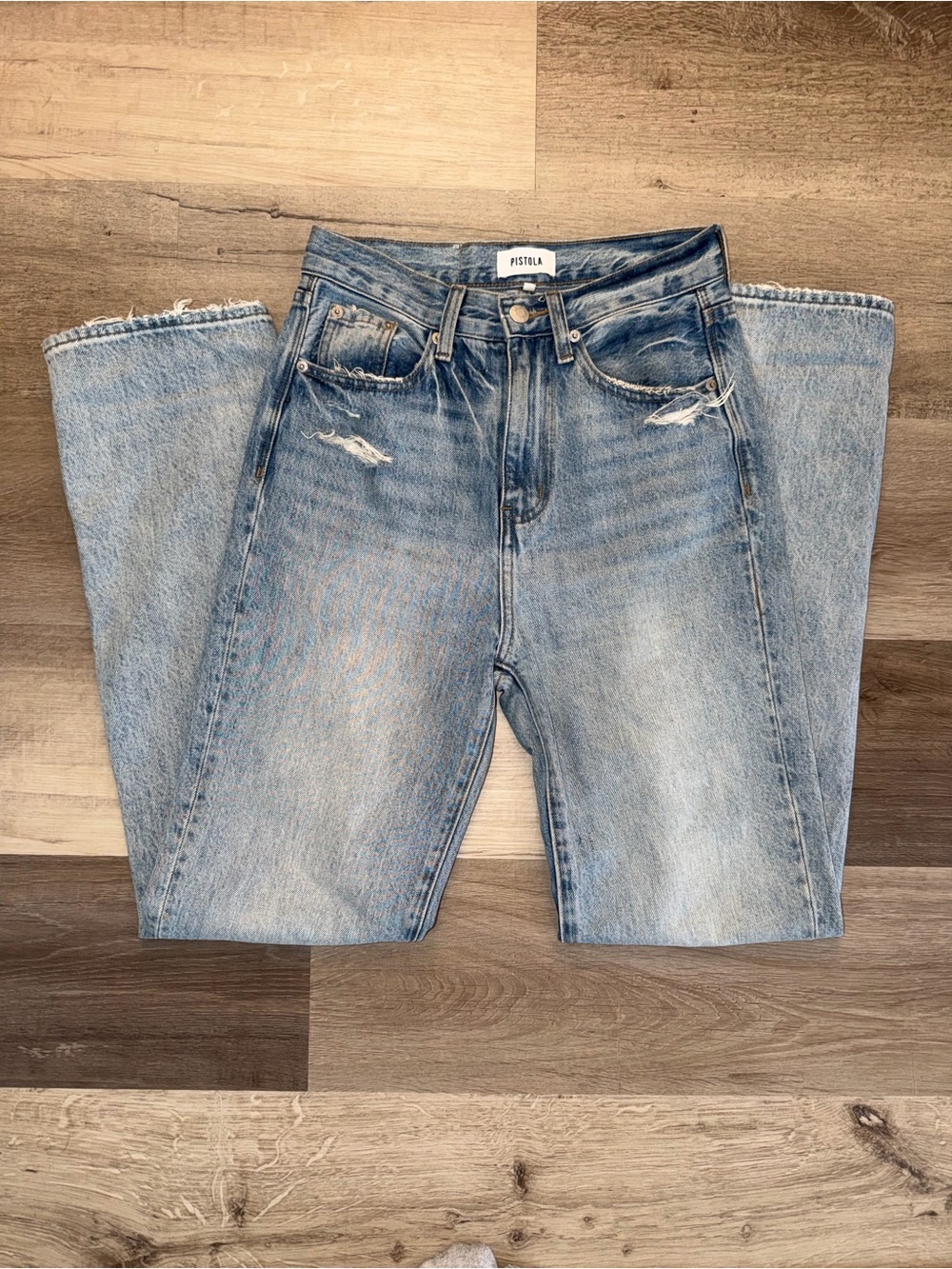 Pistola Denim Cassie Super High Rise  Straight Jean Size 24 - Picture 7 of 9